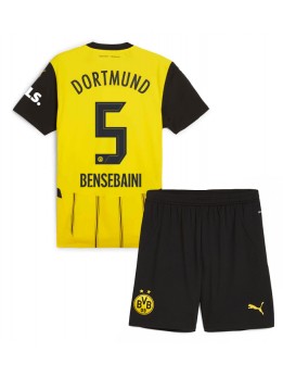 Borussia Dortmund Ramy Bensebaini #5 Replika Hemmakläder Barn 2024-25 Kortärmad (+ byxor)